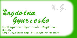 magdolna gyuricsko business card
